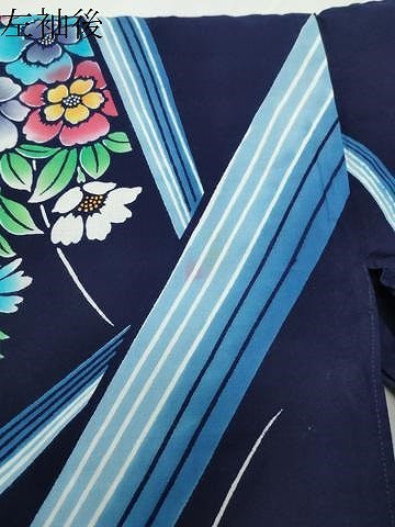 平和屋着物∴夏物 浴衣 作家物 草花文 綿 逸品 CABD9537gh