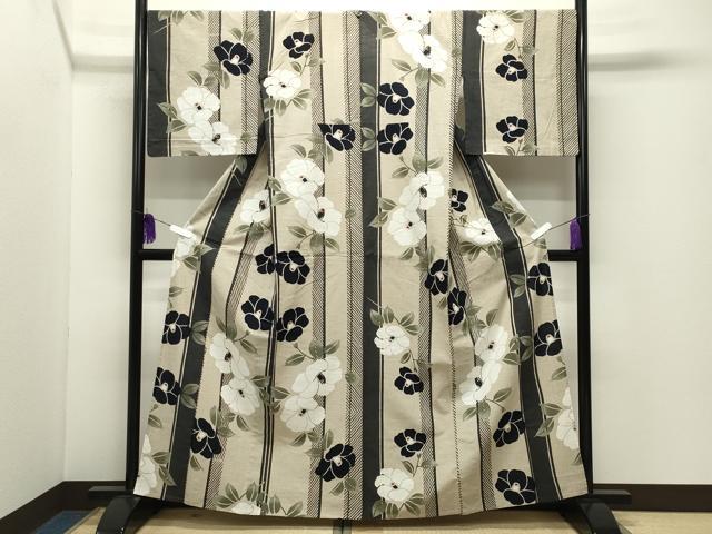 平和屋着物∴夏物 ファッションデザイナー コシノジュンコ 浴衣 椿間道 綿 逸品 CABD9542gh