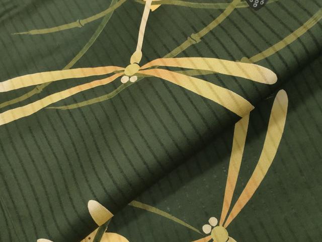 平和屋着物∴夏物 浴衣 トンボ 芝草花文 綿 逸品 CABD9545gh