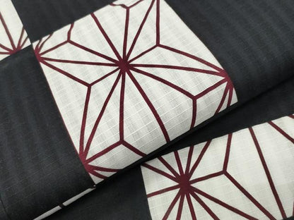 平和屋着物∴夏物 綿紅梅 浴衣 麻の葉文様 綿 逸品 CABD9547gh