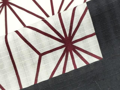 平和屋着物∴夏物 綿紅梅 浴衣 麻の葉文様 綿 逸品 CABD9547gh