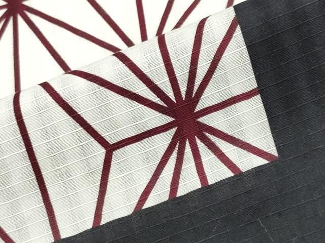 平和屋着物∴夏物 綿紅梅 浴衣 麻の葉文様 綿 逸品 CABD9547gh