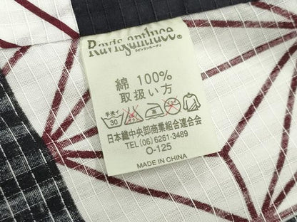 平和屋着物∴夏物 綿紅梅 浴衣 麻の葉文様 綿 逸品 CABD9547gh