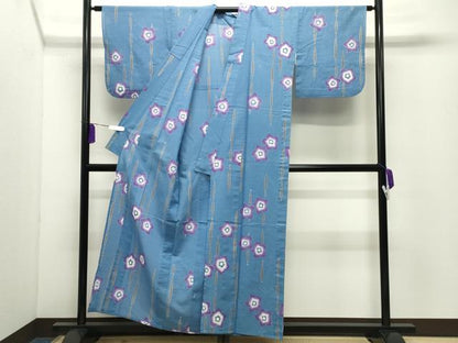 平和屋着物∴夏物　浴衣　綿絽　舞花文　綿　逸品　CABD9549gh