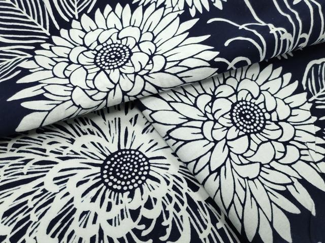 平和屋着物∴夏物 浴衣 舞花文 綿 逸品 CABD9551gh