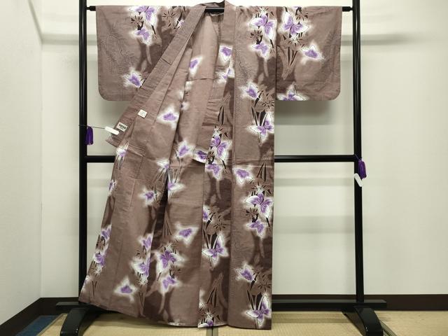 平和屋着物∴夏物 世界的ファッションデザイナー 山本寛斎 kansaiブランド 浴衣 舞蝶花文 綿 逸品 CABD9555gh