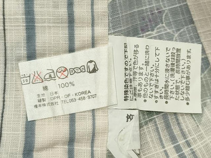平和屋着物∴夏物 ファッションデザイナー コシノジュンコ 浴衣 牡丹花文 綿 逸品 CABD9556gh