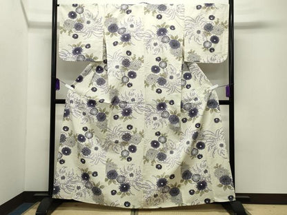 平和屋着物∴夏物 浴衣 菊 綿 逸品 CABD9558gh