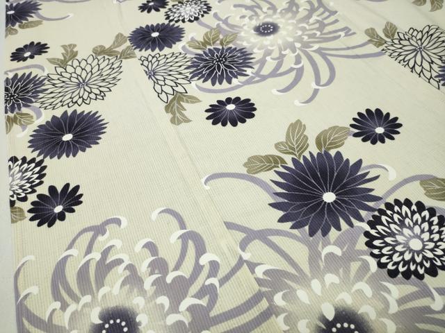 平和屋着物∴夏物 浴衣 菊 綿 逸品 CABD9558gh