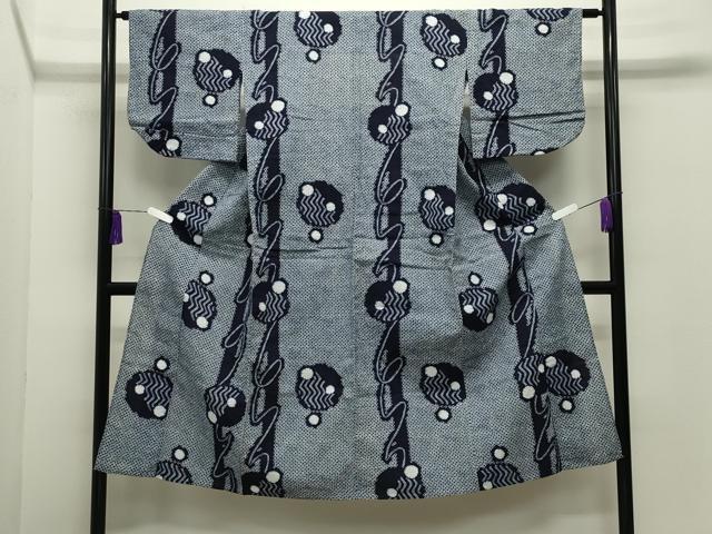 平和屋着物∴夏物　浴衣　吉祥丸文　綿　逸品　CABD9560gh