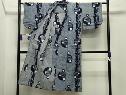平和屋着物∴夏物　浴衣　吉祥丸文　綿　逸品　CABD9560gh
