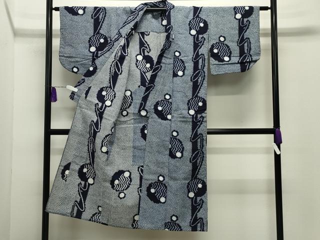 平和屋着物∴夏物　浴衣　吉祥丸文　綿　逸品　CABD9560gh