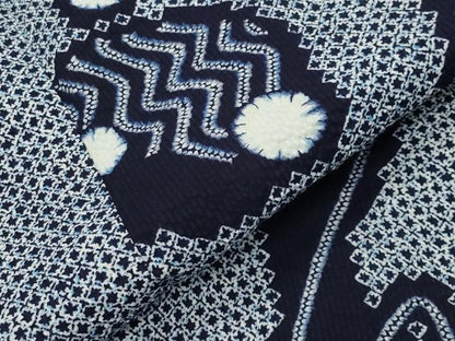 平和屋着物∴夏物　浴衣　吉祥丸文　綿　逸品　CABD9560gh