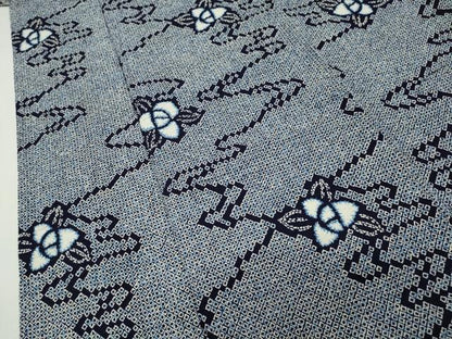 平和屋着物∴夏物 浴衣 流水花文 綿 逸品 CABD9561gh