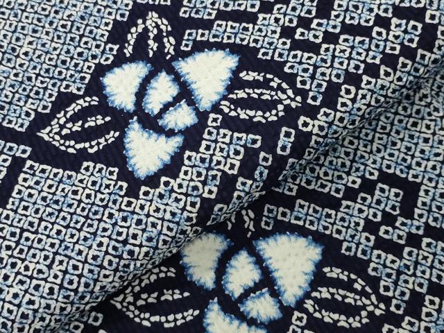 平和屋着物∴夏物 浴衣 流水花文 綿 逸品 CABD9561gh