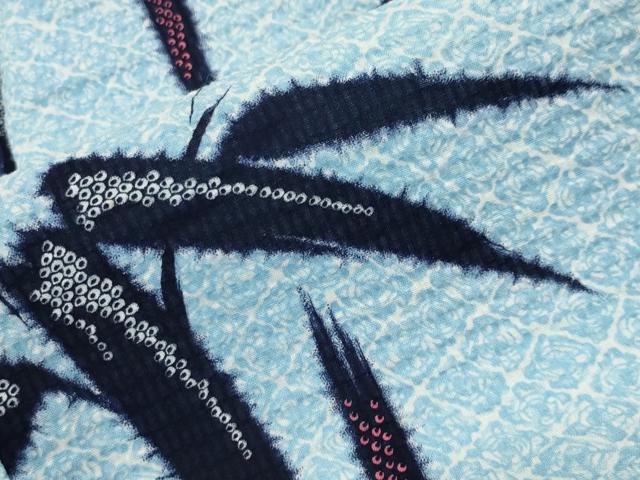 平和屋着物∴夏物 浴衣 笹竹文 綿 逸品 CABD9562gh