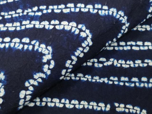 平和屋着物∴夏物 浴衣 有松鳴海絞り 伝統工芸品 よろけ縞 綿 逸品 CABD9571gh