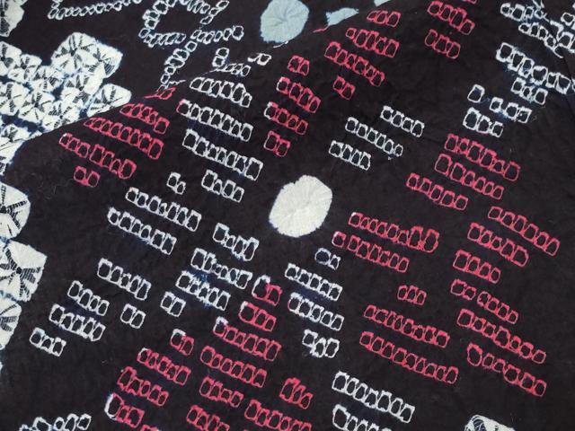 平和屋着物∴夏物 浴衣 有松鳴海絞り 伝統工芸品 花繋ぎ 綿 逸品 CABD9574gh