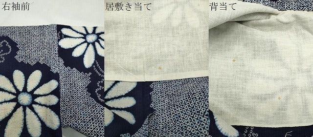 平和屋着物∴夏物 浴衣 花唐草文 綿 逸品 CABD9576gh