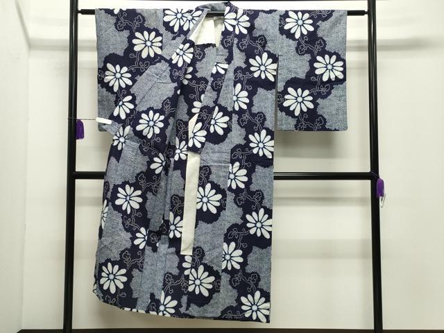平和屋着物∴夏物 浴衣 花唐草文 綿 逸品 CABD9576gh