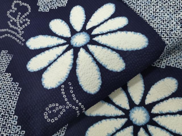 平和屋着物∴夏物 浴衣 花唐草文 綿 逸品 CABD9576gh