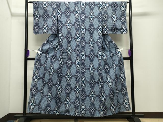 平和屋着物∴夏物 浴衣 吉祥花文 綿 逸品 CABD9585gh