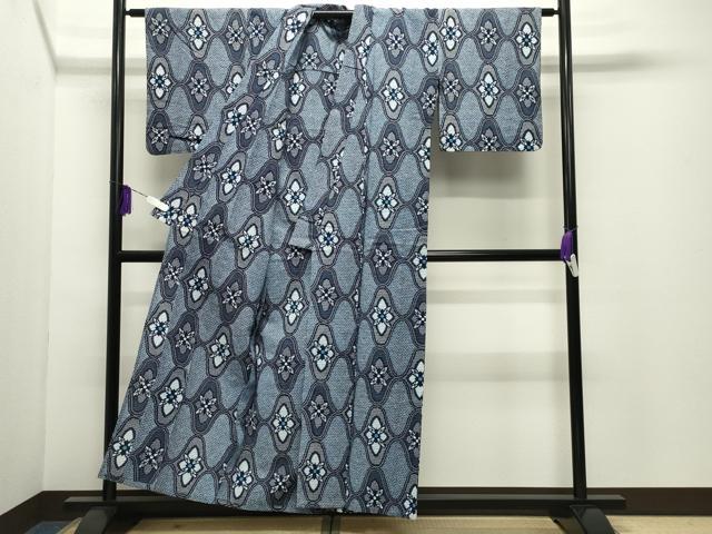 平和屋着物∴夏物 浴衣 吉祥花文 綿 逸品 CABD9585gh