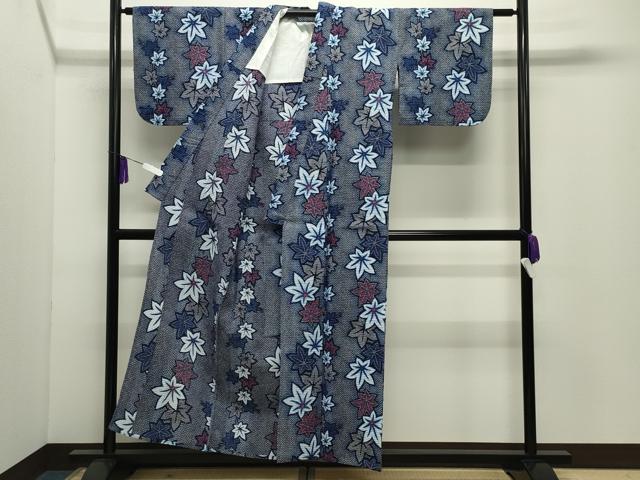 平和屋着物∴夏物 浴衣 楓文 綿 逸品 CABD9586gh