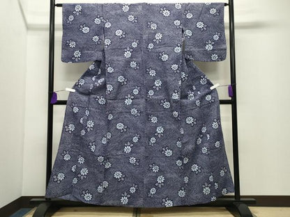 平和屋着物∴夏物 浴衣 草花文 綿 逸品 CABD9588gh