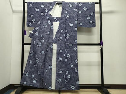 平和屋着物∴夏物 浴衣 草花文 綿 逸品 CABD9588gh