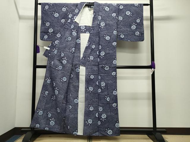 平和屋着物∴夏物 浴衣 草花文 綿 逸品 CABD9588gh