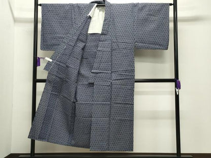 平和屋着物∴夏物 男性 浴衣 亀甲文 綿 逸品 CABD9592gh