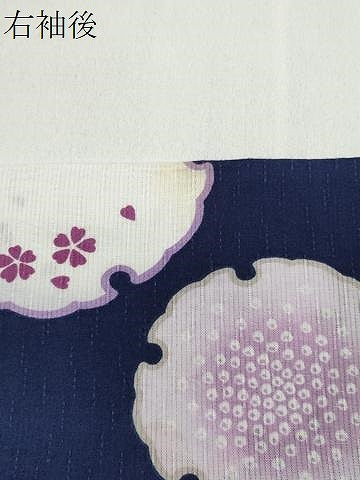 平和屋着物∴夏物 世界的ファッションデザイナー 山本寛斎 kansaiブランド 浴衣 金魚 雪輪重ね桜文 綿・竹繊維 CABD9593gh