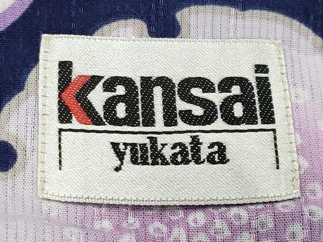 平和屋着物∴夏物 世界的ファッションデザイナー 山本寛斎 kansaiブランド 浴衣 金魚 雪輪重ね桜文 綿・竹繊維 CABD9593gh
