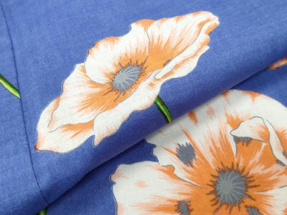 平和屋着物∴夏物 浴衣 草花文 綿 逸品 CABD9594gh