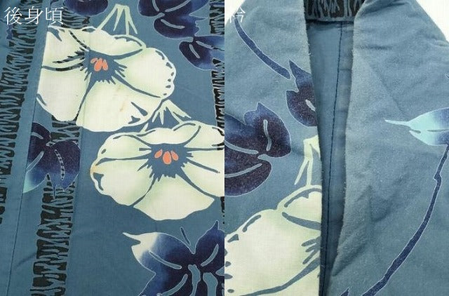 平和屋着物∴夏物 浴衣 朝顔 綿 逸品 CABD9595gh