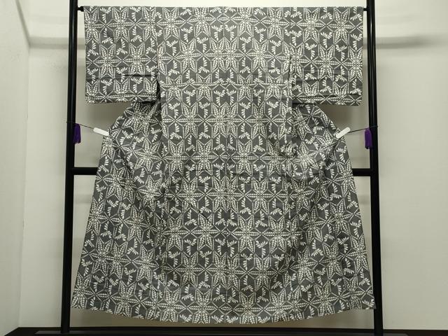 平和屋着物∴夏物 浴衣 綿絽 こぼれ松葉花文 綿 逸品 CABD9596gh