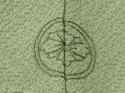 平和屋着物▼訪問着　駒刺繍　地紙道長草花文　金彩　やまと謹製　正絹　逸品　CABD9613ze