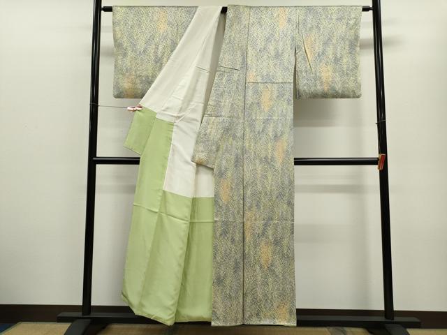 平和屋着物■上質な小紋　草木文　正絹　逸品　CABD9636ze