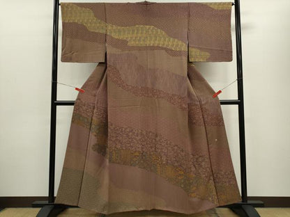平和屋着物■訪問着 道長更紗花文 無落款 正絹 逸品 CABD9657ze