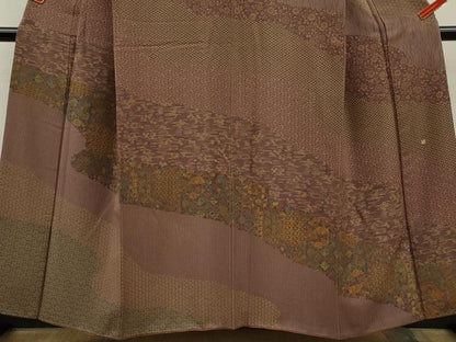 平和屋着物■訪問着 道長更紗花文 無落款 正絹 逸品 CABD9657ze
