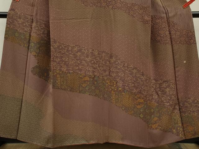 平和屋着物■訪問着 道長更紗花文 無落款 正絹 逸品 CABD9657ze