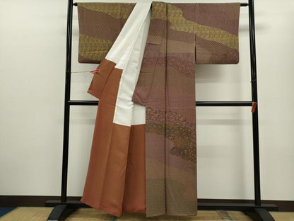 平和屋着物■訪問着 道長更紗花文 無落款 正絹 逸品 CABD9657ze