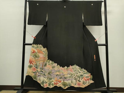 平和屋着物■豪華黒留袖　作家物　修学院離宮　正絹　逸品　CABD9662ze