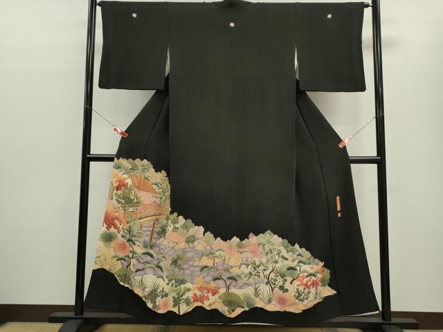 平和屋着物■豪華黒留袖　作家物　修学院離宮　正絹　逸品　CABD9662ze