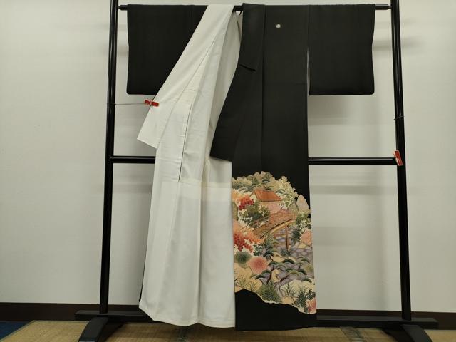 平和屋着物■豪華黒留袖　作家物　修学院離宮　正絹　逸品　CABD9662ze
