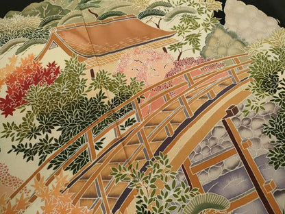 平和屋着物■豪華黒留袖　作家物　修学院離宮　正絹　逸品　CABD9662ze
