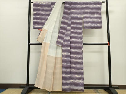 平和屋着物■上質な小紋 暈し染め 正絹 逸品 CABD9663ze