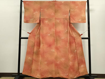平和屋着物■上質な小紋 草木地紋 暈し染め 正絹 逸品 CABD9666ze