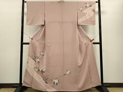 平和屋着物■訪問着　友禅　絞り　枝花文　正絹　逸品　未使用　CABD9673ze